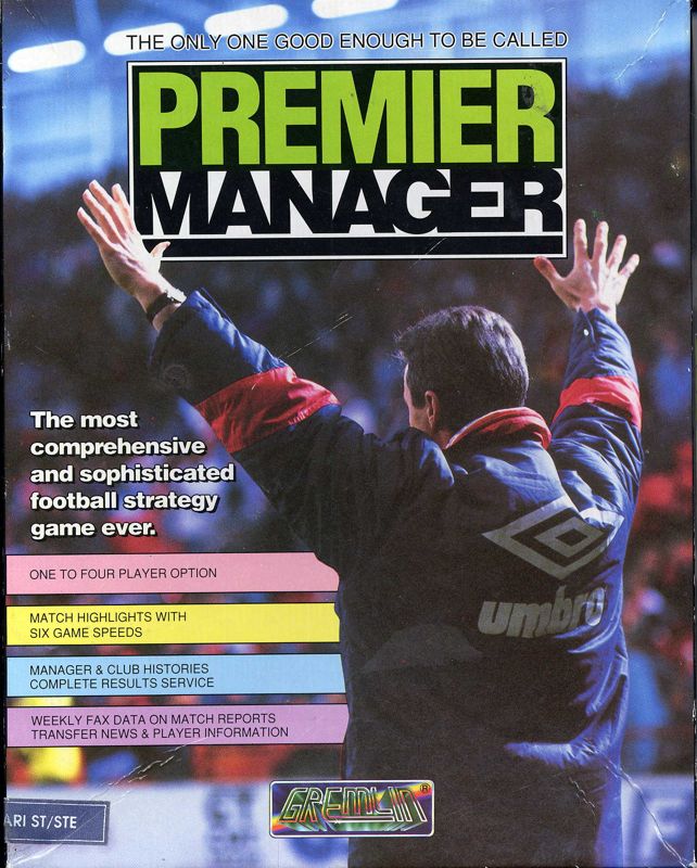 Premier Manager box art for Sega Mega Drive